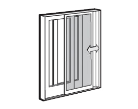 Sliding door insect screen
